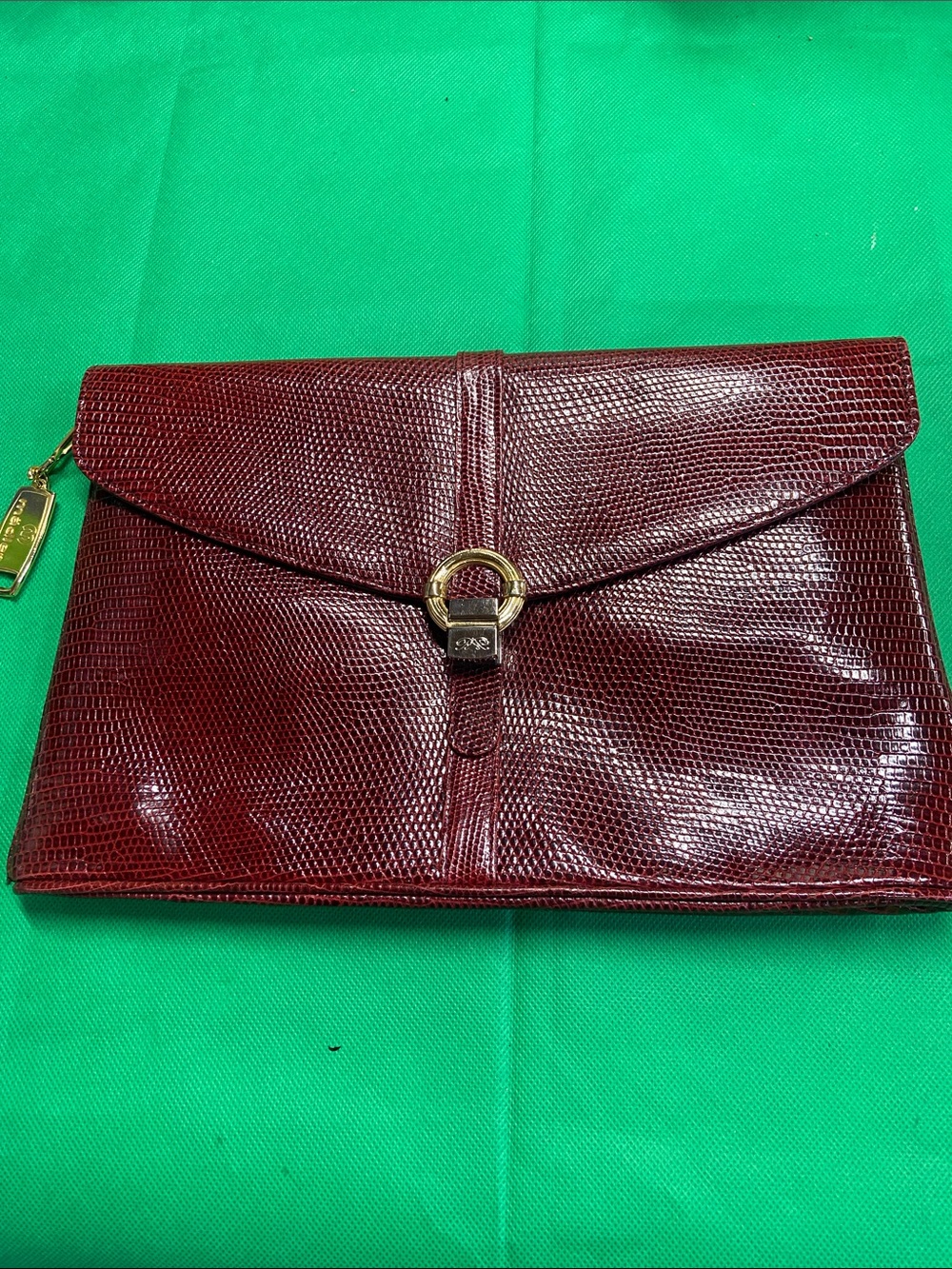 Vintage Madler Burgundy Snakeskin Bag